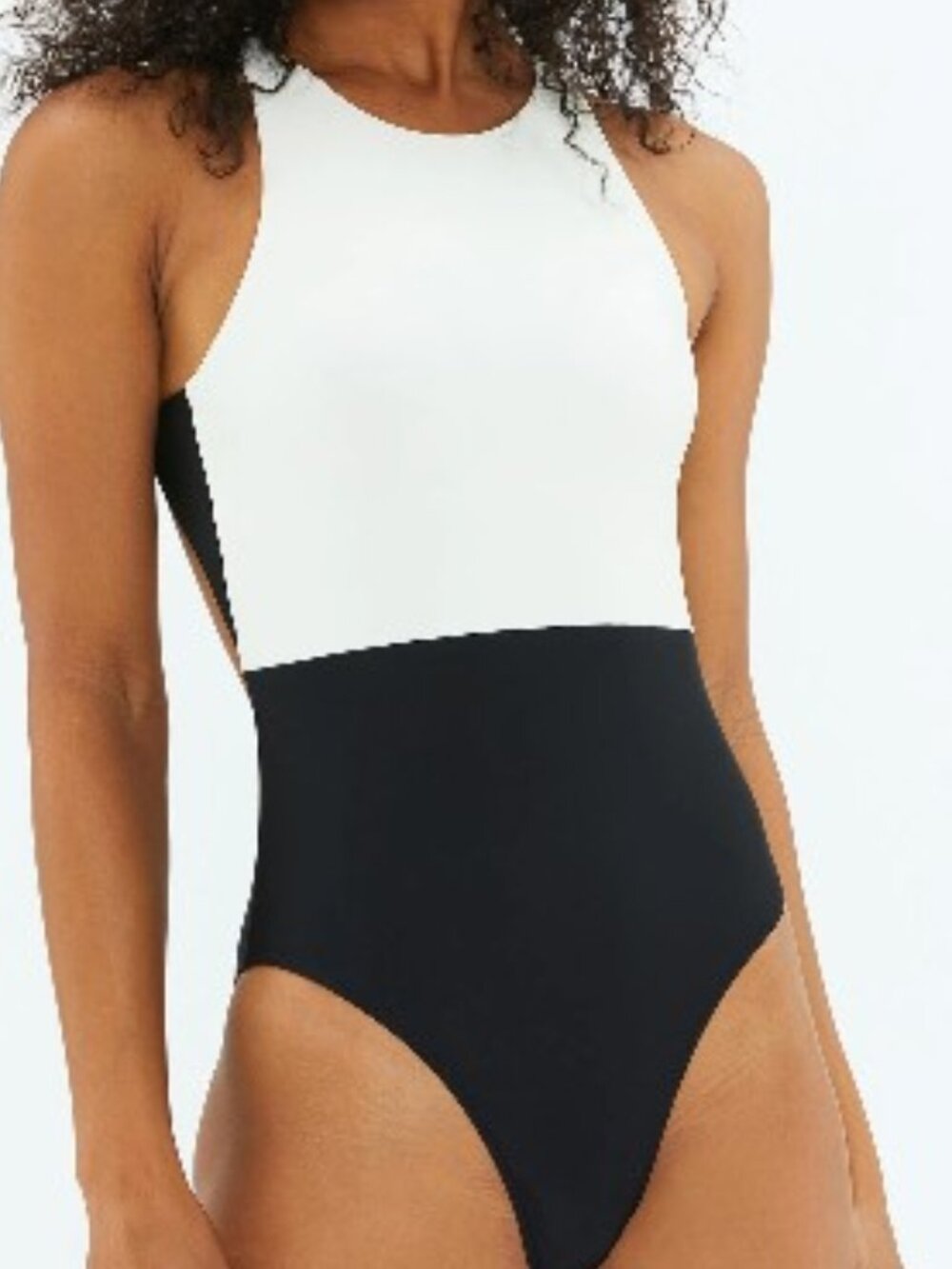 Summersalt Brand Women's size 2 Black & White The Cove Style One Piece Swimsuit